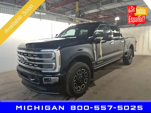 Blue 2024 Ford F-250SD Platinum for sale in Michigan Center, MI