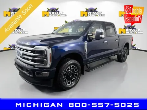 Blue 2024 Ford F-250SD Platinum for sale in Michigan Center, MI