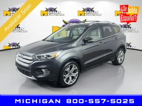 Gray 2017 Ford Escape Titanium for sale in Michigan Center, MI
