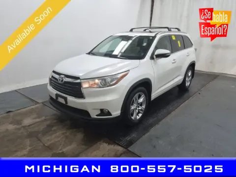 White 2015 Toyota Highlander Limited for sale in Michigan Center, MI