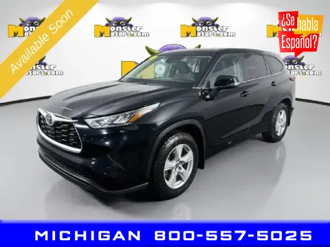 Black 2023 Toyota Highlander LE for sale in Michigan Center, MI