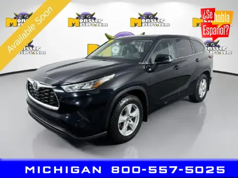Black 2023 Toyota Highlander LE for sale in Michigan Center, MI
