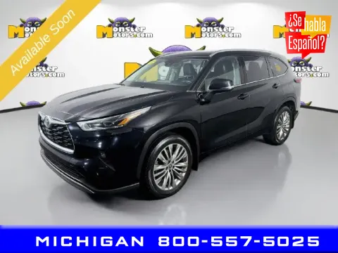Black 2022 Toyota Highlander Platinum for sale in Michigan Center, MI