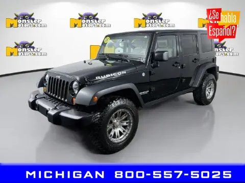 Black 2008 Jeep Wrangler Unlimited Rubicon for sale in Michigan Center, MI