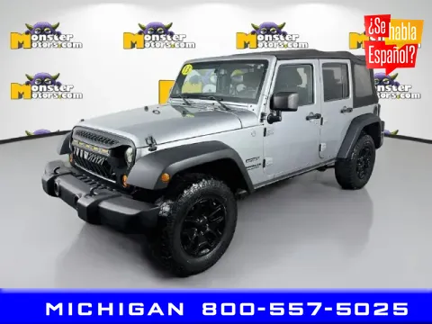 Silver 2013 Jeep Wrangler Unlimited Sport for sale in Michigan Center, MI