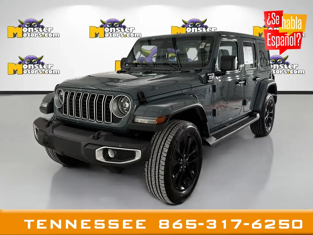 Gray 2025 Jeep Wrangler Sahara 4xe for sale in Louisville, TN