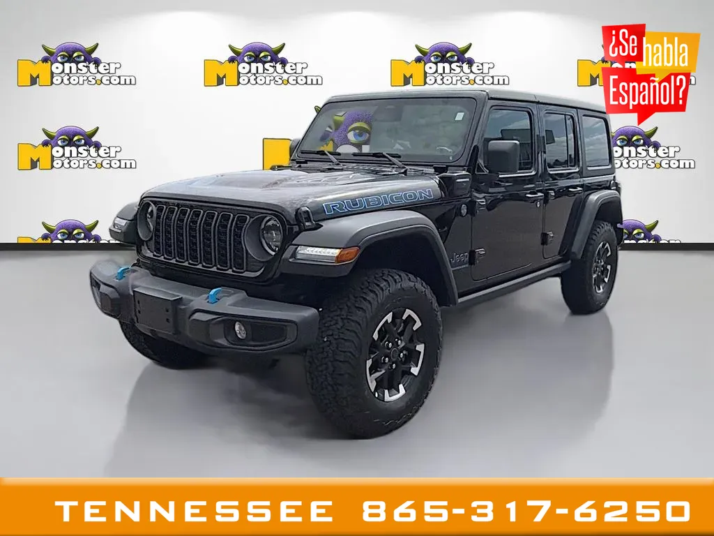Black 2025 Jeep Wrangler Rubicon 4xe for sale in Louisville, TN