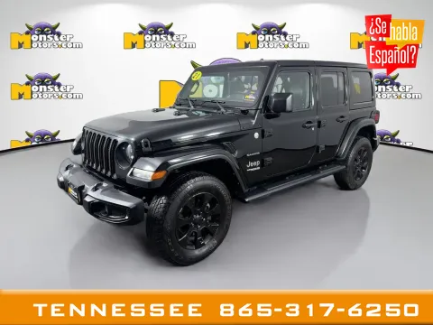Black 2021 Jeep Wrangler Unlimited Sahara for sale in Louisville, TN