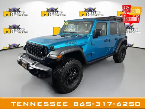 Blue 2024 Jeep Wrangler Willys for sale in Louisville, TN
