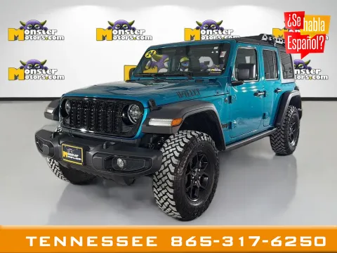 Blue 2024 Jeep Wrangler Willys for sale in Louisville, TN