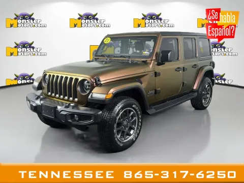 Green 2021 Jeep Wrangler Unlimited Sahara for sale in Louisville, TN