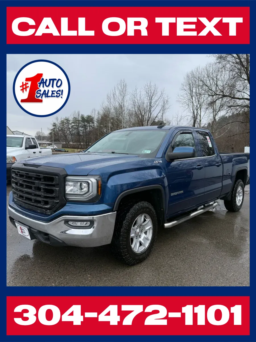 Blue 2017 GMC Sierra 1500 Double Cab SLE 4x4 for sale in Buckhannon, WV