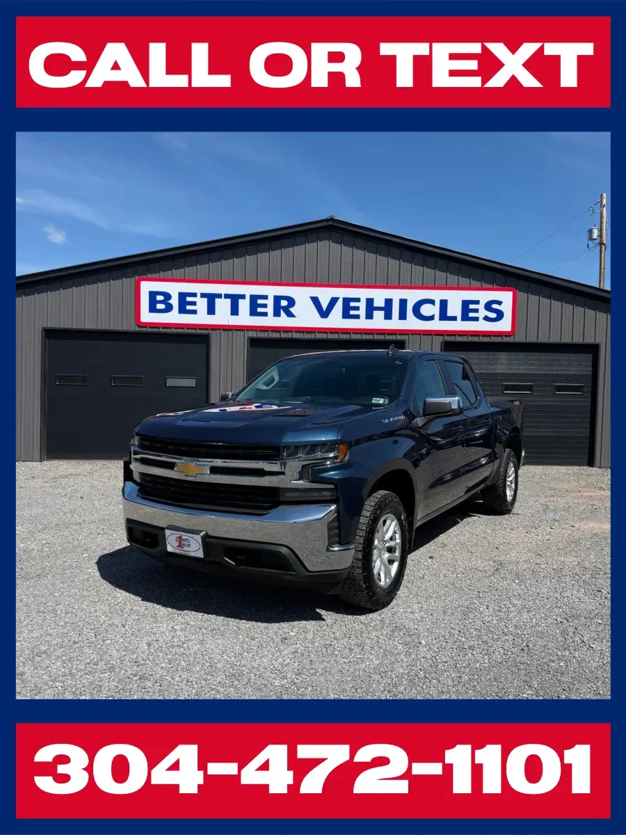 Blue 2019 Chevrolet Silverado 1500 LT CREW CAB 4X4 for sale in Buckhannon, WV