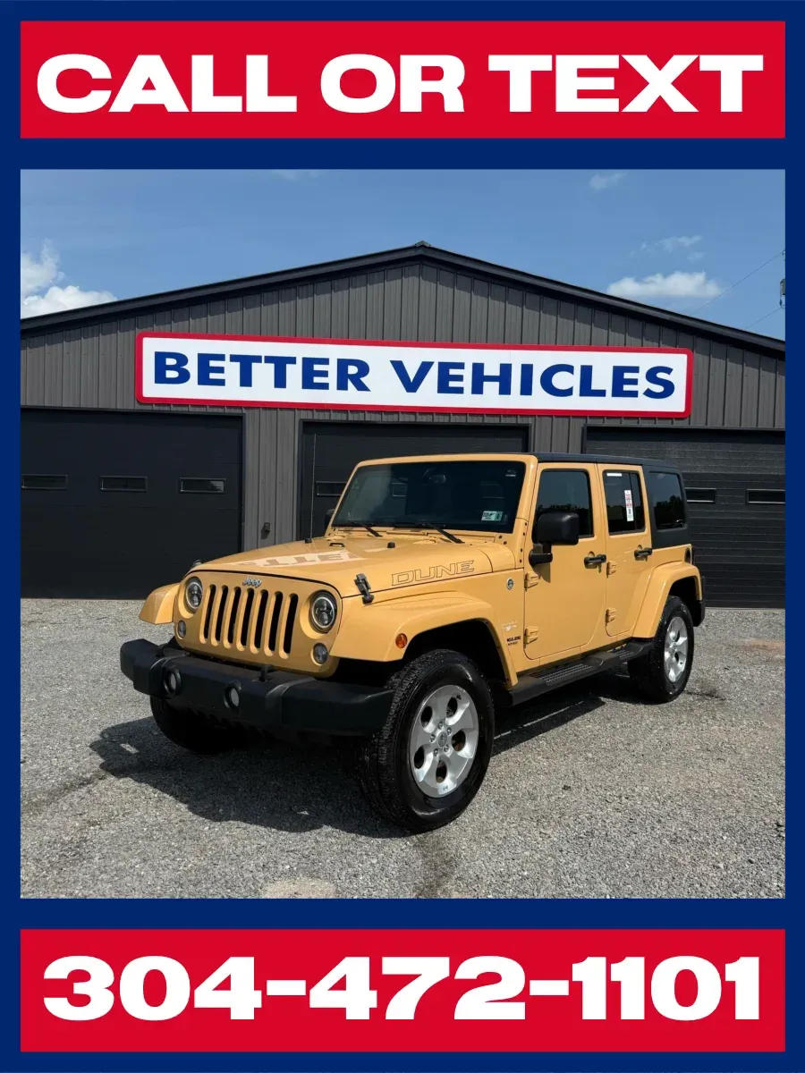Yellow 2014 Jeep Wrangler Unlimited Sahara Unlimited 4x4 for sale in Buckhannon, WV