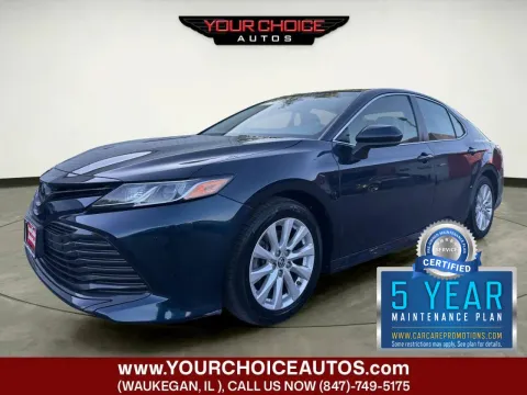 Blue 2018 Toyota Camry LE 4dr Sedan for sale in Waukegan, IL
