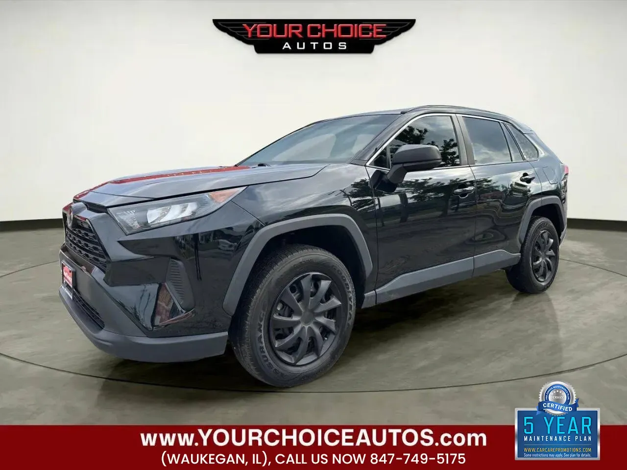Black 2021 Toyota RAV4 LE for sale in Waukegan, IL