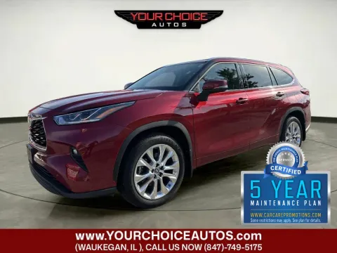 Red 2022 Toyota Highlander Limited for sale in Waukegan, IL