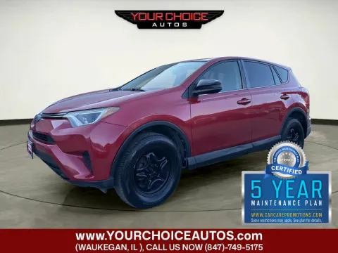 Red 2017 Toyota RAV4 LE for sale in Waukegan, IL
