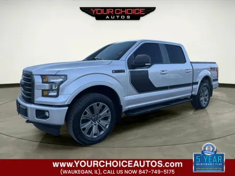Silver 2017 Ford F-150 XLT 4x4 4dr SuperCrew 5.5 ft. SB for sale in Waukegan, IL