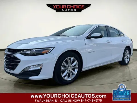 White 2023 Chevrolet Malibu LT for sale in Waukegan, IL