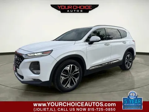 White 2020 Hyundai Santa Fe Limited for sale in Waukegan, IL
