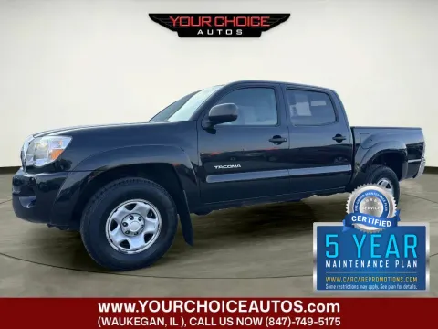 Black 2011 Toyota Tacoma V6 4x4 4dr Double Cab 5.0 ft SB 5A for sale in Waukegan, IL