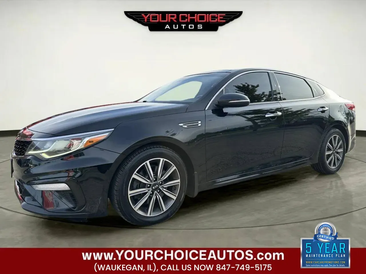Black 2019 Kia Optima EX for sale in Waukegan, IL