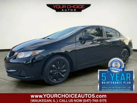 Black 2015 Honda Civic Sedan LX for sale in Waukegan, IL