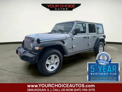 Silver 2018 Jeep Wrangler Unlimited Sport for sale in Waukegan, IL