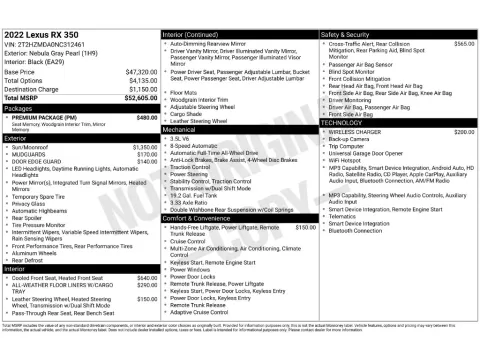 Photos of 2022 Lexus RX 350 for sale in St. Charles, MO at Clement Supercenter