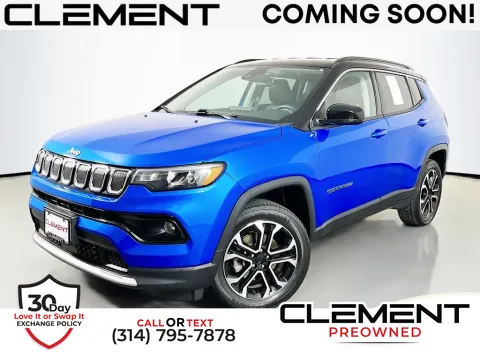 Blue 2022 Jeep Compass Limited for sale in St. Charles, MO