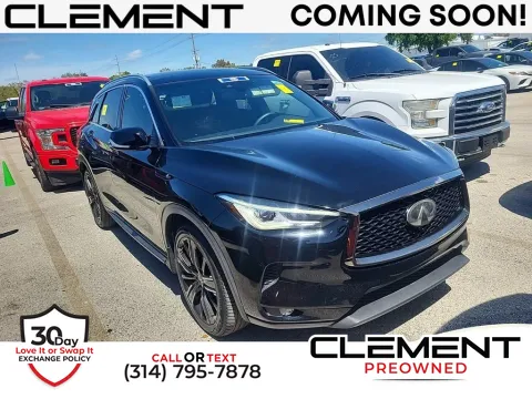 Black 2021 INFINITI QX50 LUXE for sale in St. Charles, MO