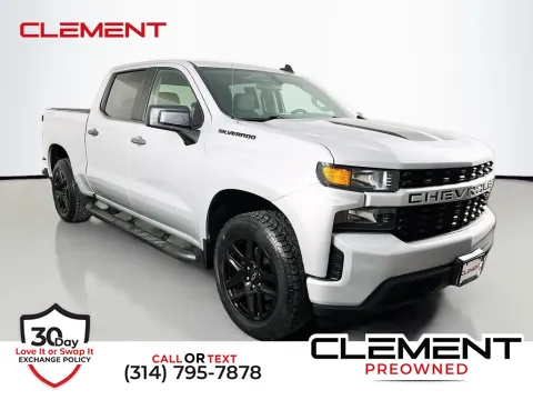 Silver 2021 Chevrolet Silverado 1500 Custom for sale in St. Charles, MO