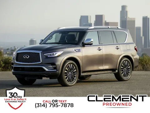 Silver 2022 INFINITI QX80 LUXE for sale in St. Charles, MO