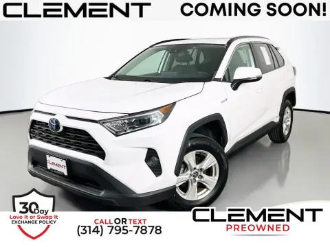 White 2021 Toyota RAV4 Hybrid XLE for sale in St. Charles, MO