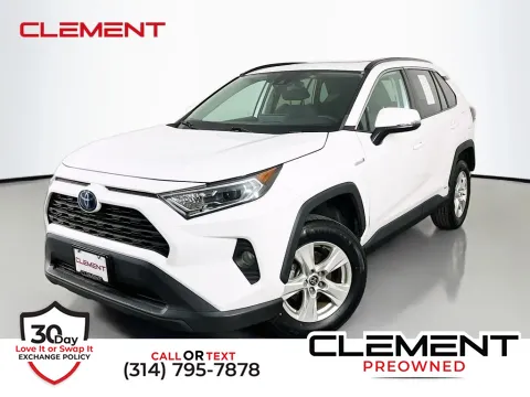 White 2021 Toyota RAV4 Hybrid XLE for sale in St. Charles, MO