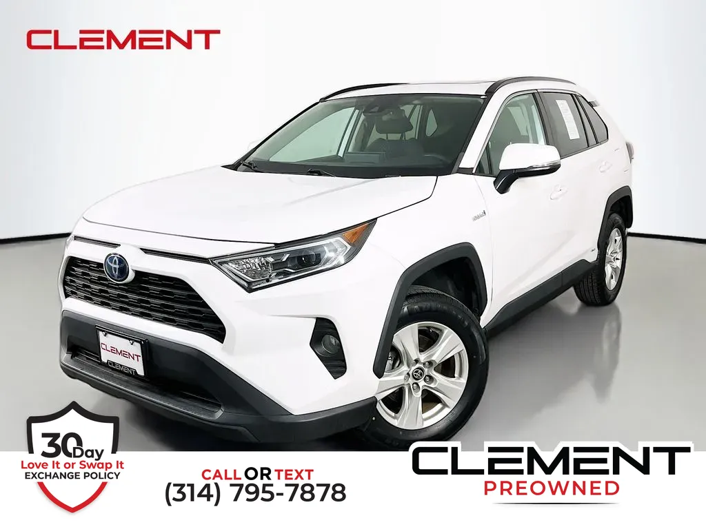 White 2021 Toyota RAV4 Hybrid XLE for sale in St. Charles, MO