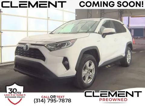 White 2021 Toyota RAV4 Hybrid XLE for sale in St. Charles, MO