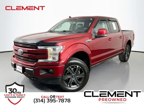 Red 2018 Ford F-150 Lariat for sale in St. Charles, MO