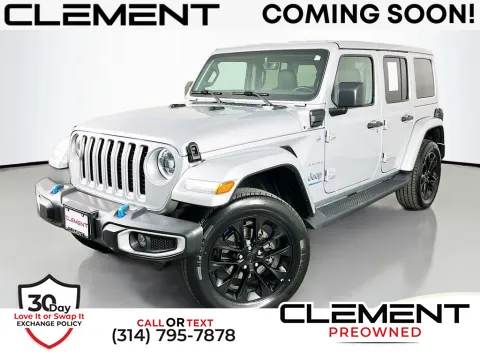 Silver 2023 Jeep Wrangler Sahara 4xe for sale in St. Charles, MO