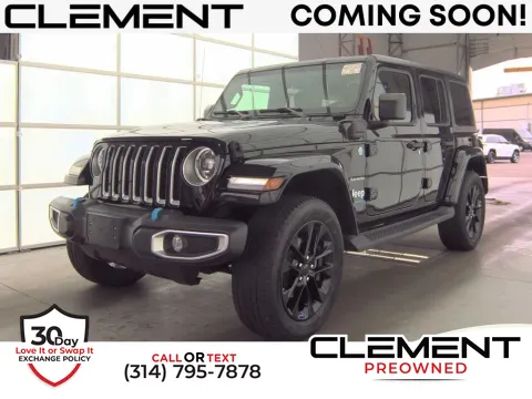 Black 2023 Jeep Wrangler Sahara 4xe for sale in St. Charles, MO