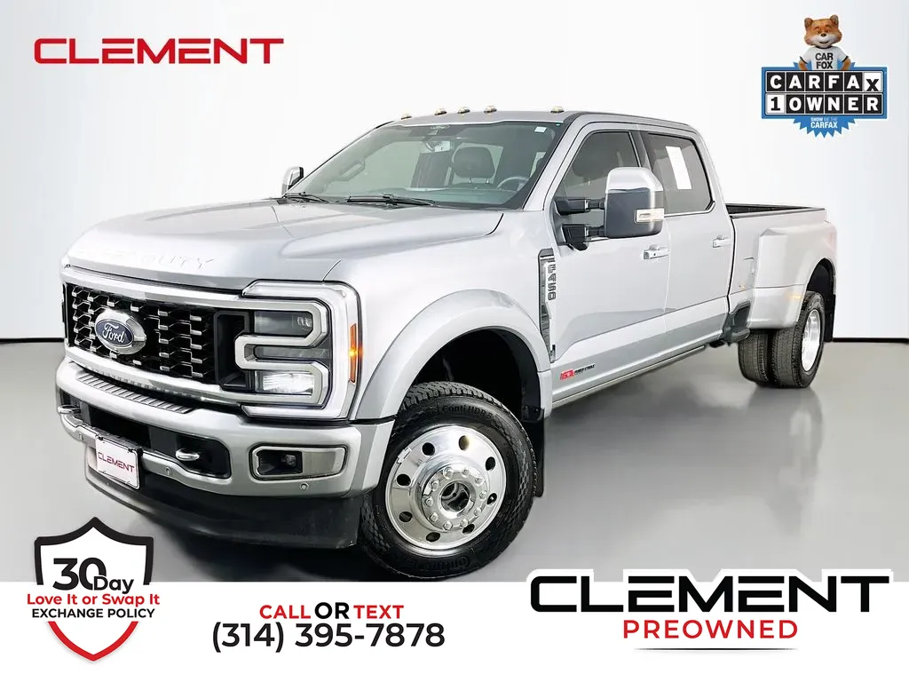 Silver 2024 Ford F-450SD Platinum for sale in St. Charles, MO