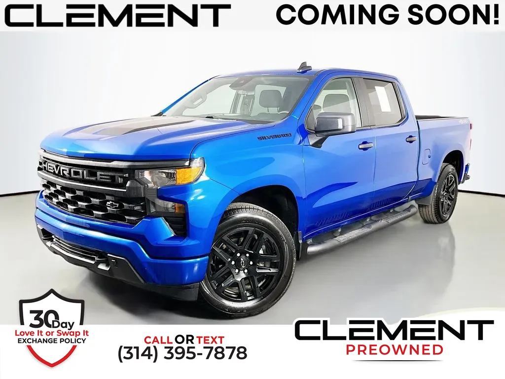 Blue 2024 Chevrolet Silverado 1500 Custom for sale in St. Charles, MO