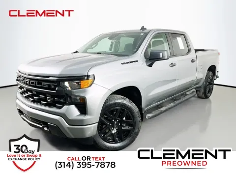 Gray 2024 Chevrolet Silverado 1500 Custom for sale in St. Charles, MO