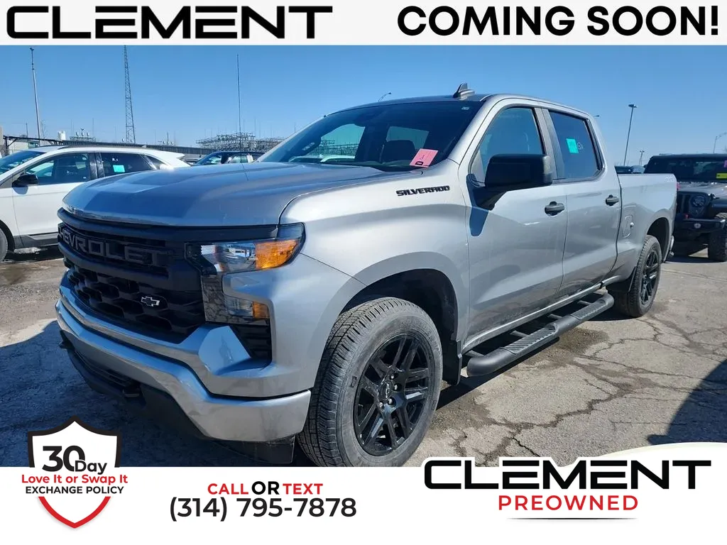 Gray 2024 Chevrolet Silverado 1500 Custom for sale in St. Charles, MO