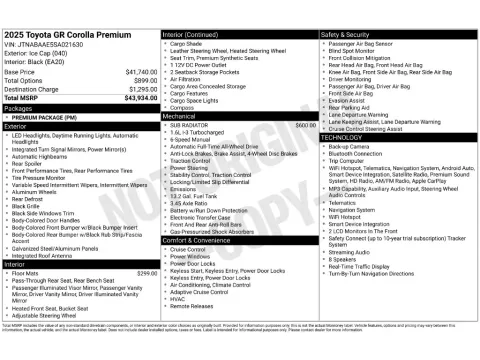 Photos of 2025 Toyota GR Corolla Premium for sale in St. Charles, MO at Clement Supercenter