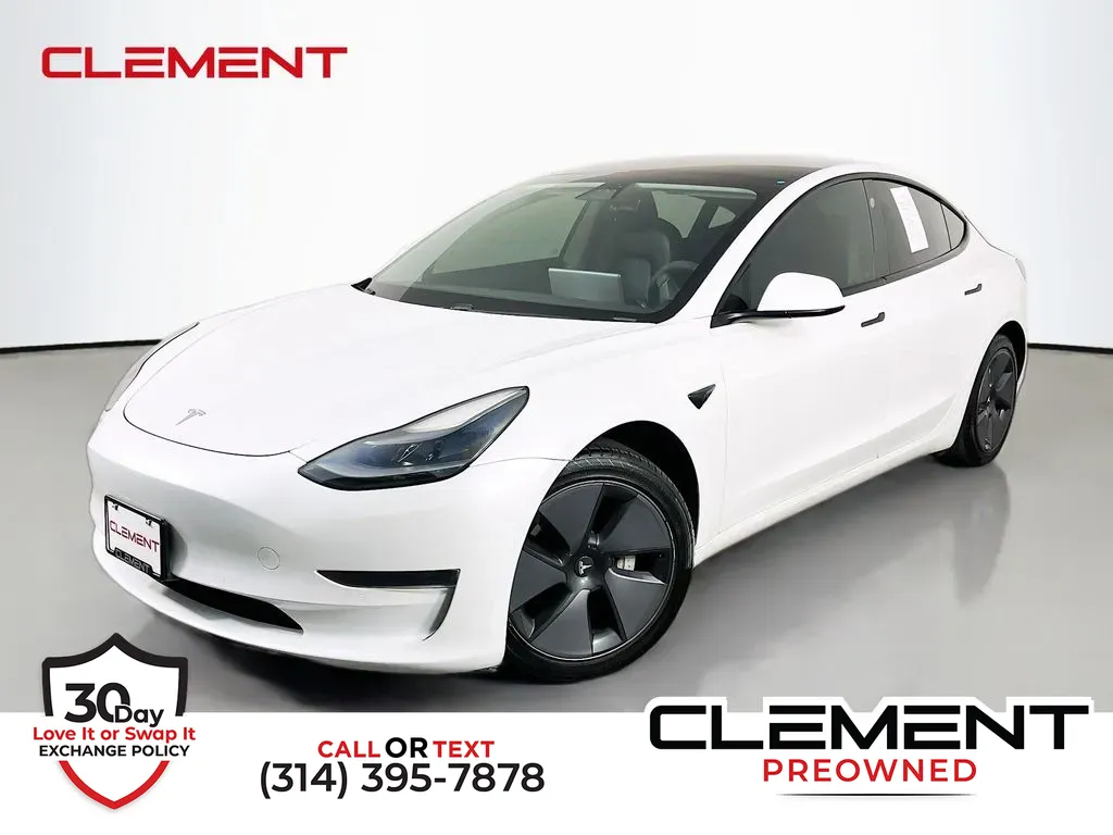 White 2021 Tesla Model 3 Standard Range Plus for sale in St. Charles, MO