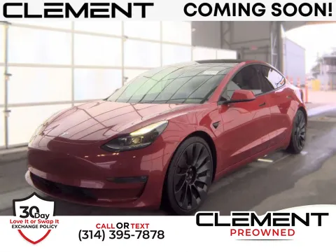 Red 2021 Tesla Model 3 Performance for sale in St. Charles, MO