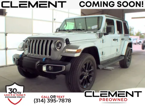 Silver 2023 Jeep Wrangler Sahara 4xe for sale in St. Charles, MO