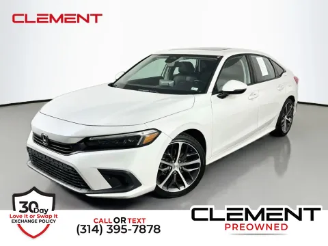 White 2022 Honda Civic Touring for sale in St. Charles, MO